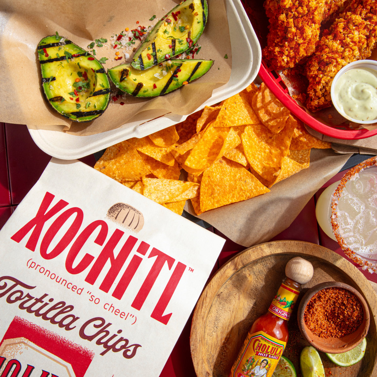 Xochitl chips and food