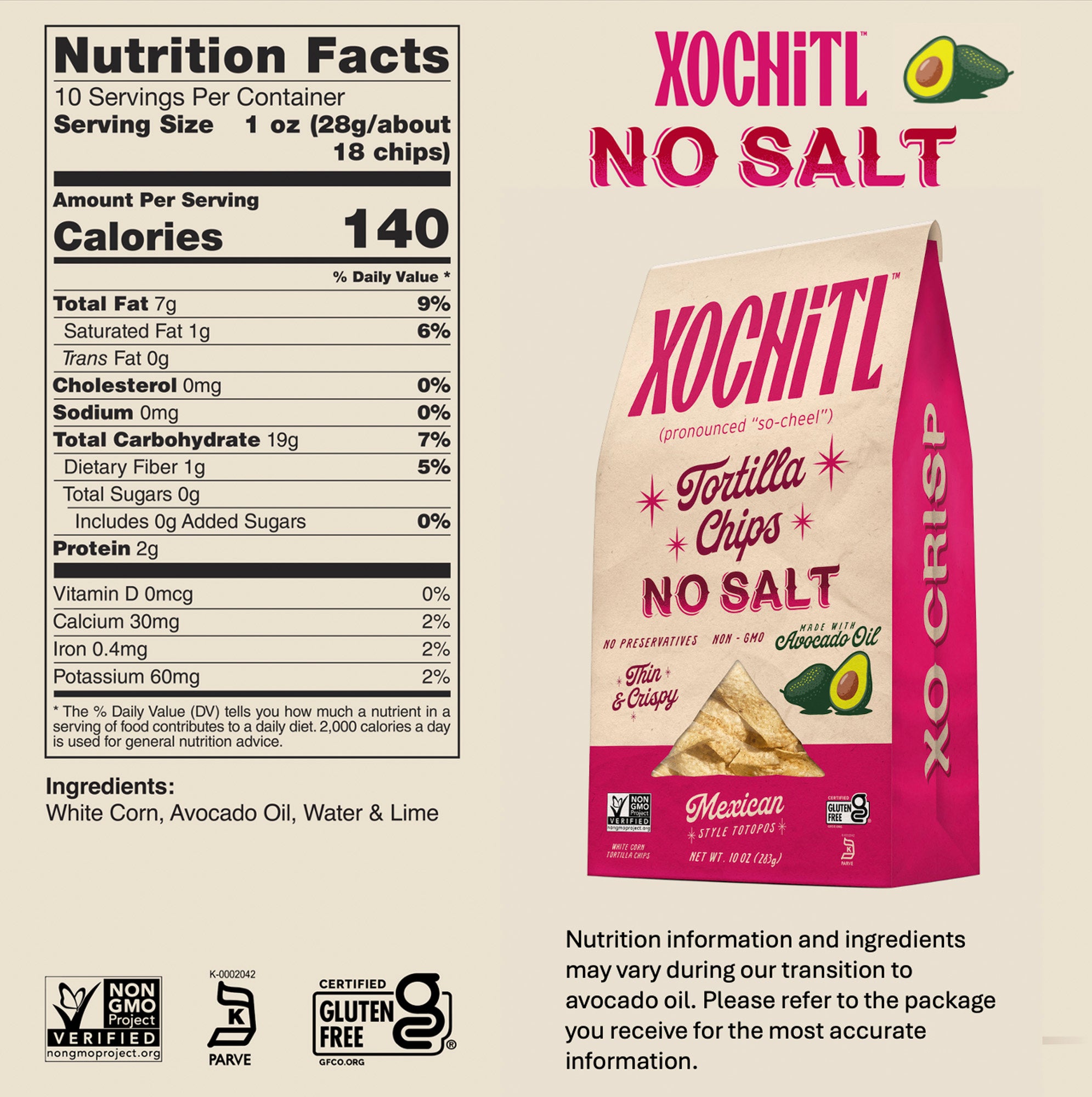 No-Salt Tortilla Chips – Xochitl Chips and Salsa