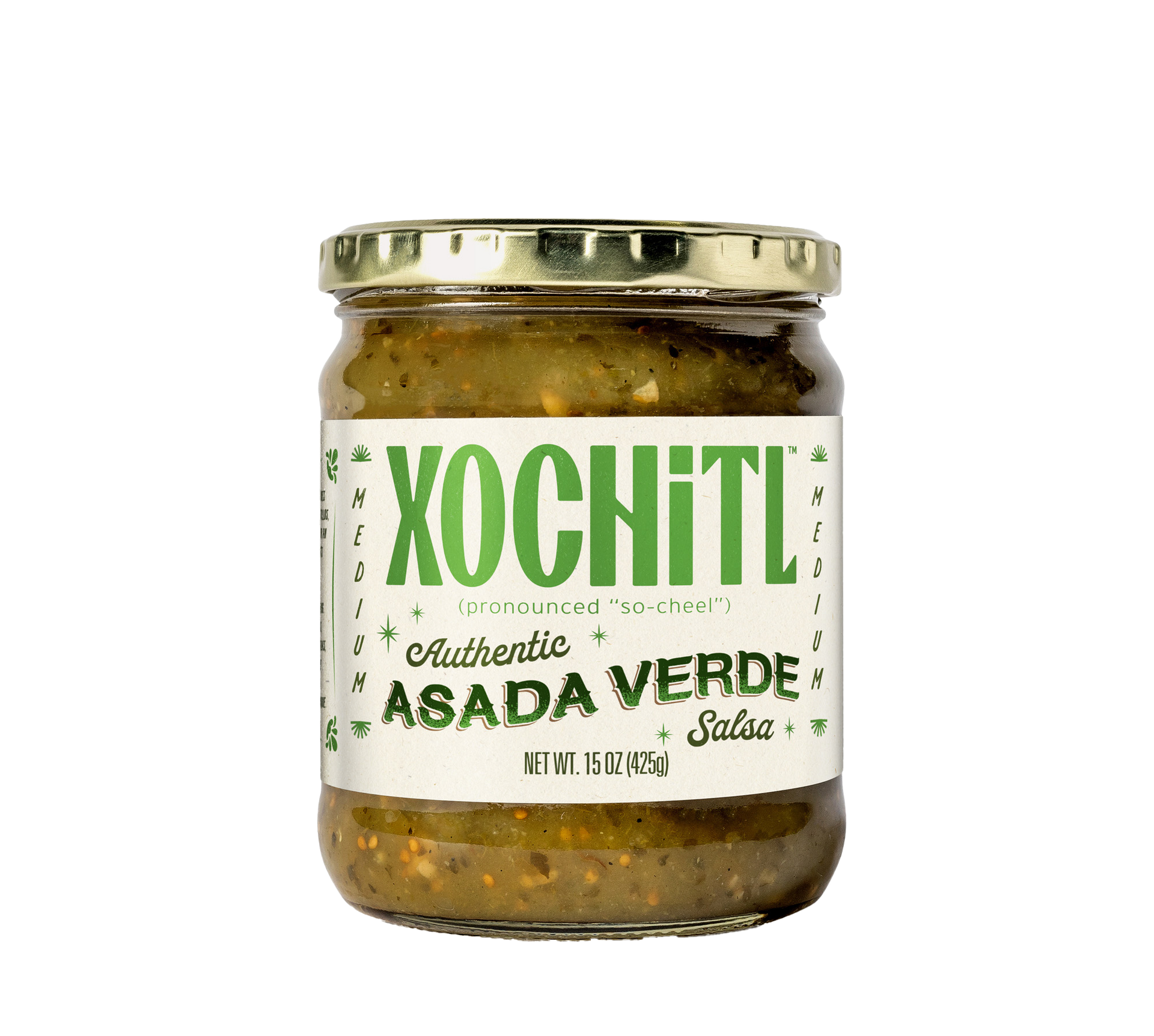 Salsation サルセーション 濃緑 Asada Verde Medium Salsa – Xochitl Chips and Salsa